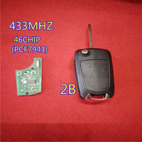 Opel 2buttons 433Mhz  remote key with pcf7941 46CHIP
